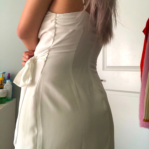 Positano Chiffon Tie Dress in Ivory - Picture 4 of 5